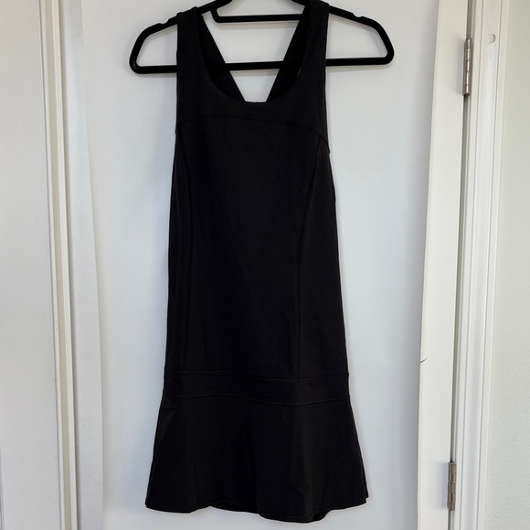 Lululemon Hot Hitter Black Racer Back Drop Waist Mini Tennis Dress 6? - Picture 5 of 12